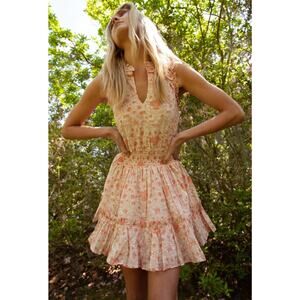 anna cate S morgan coral field dress